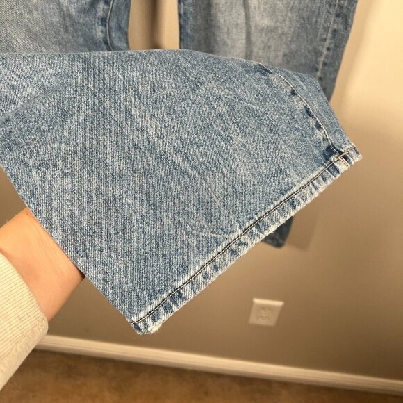 DL1961 Hepburn High Rise Wide Leg Jeans Size 26 Humboldt Light Wash Blue Ankle - Picture 7 of 9